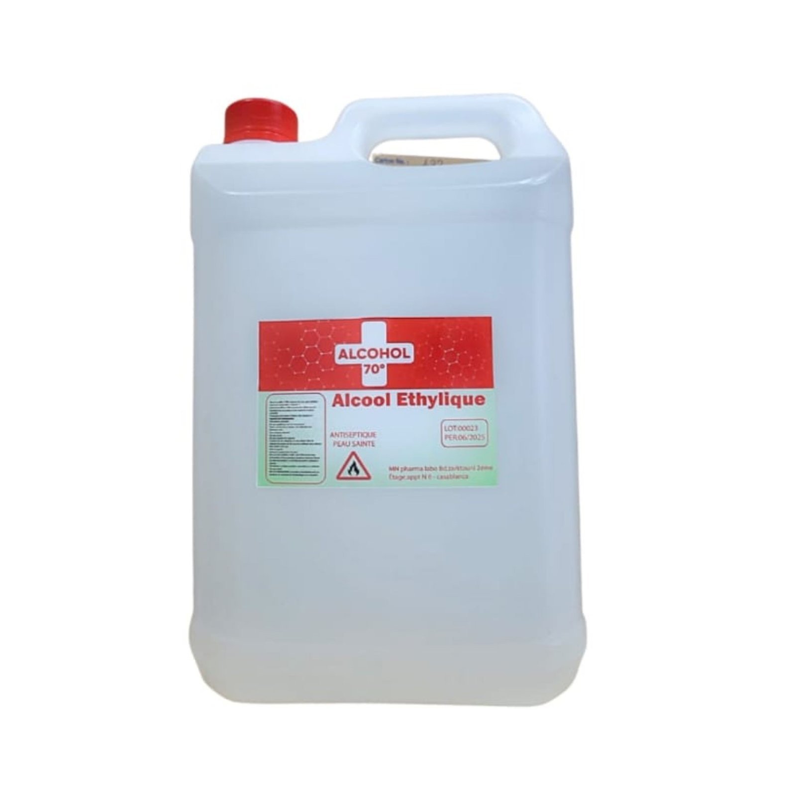Alcool Antiseptique 70 5l - Consommable Médical Maroc Matériel Médical Maroc - ALCOOL ANTISEPTIQUE 70° 5L