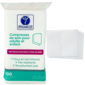 Compresse De Soin Paquet De 100 Pharco - Consommable Médical Maroc Matériel Médical Maroc - COMPRESSE DE SOIN PAQUET DE 100 pharco