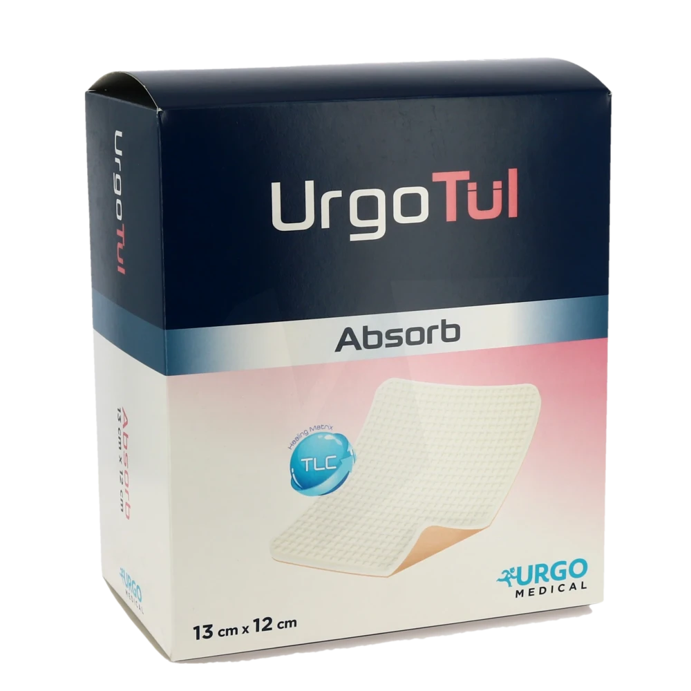 Urgo Tul Absorbe 13x12cm Bte De 16 - Consommable Médical Maroc Matériel Médical Maroc - URGO TUL ABSORBE 13x12cm bte de 16