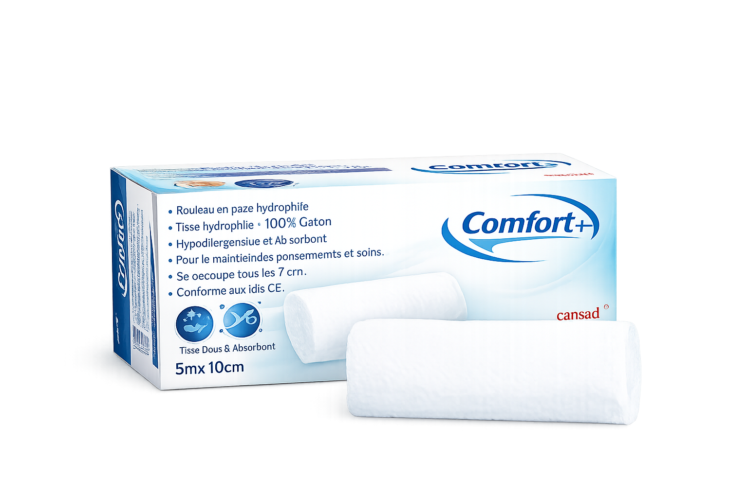 Sparadrap Perforé CONFORPLAST blanc 5m×10cm