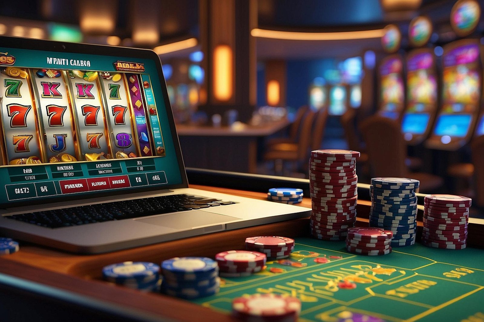 Mobile casino app interface