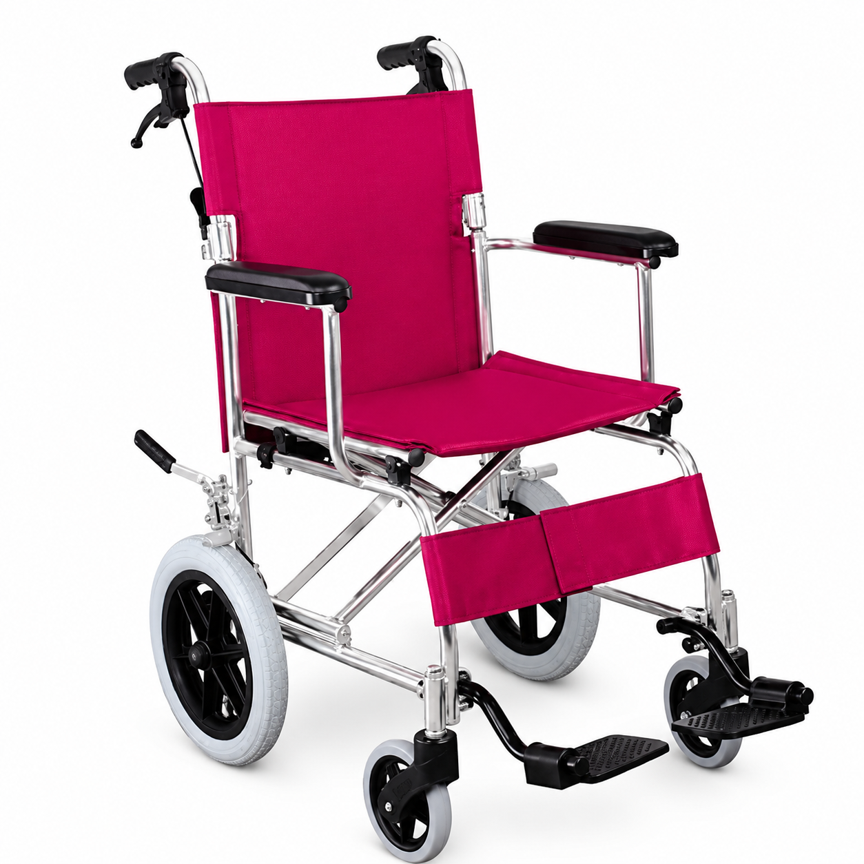 FAUTEUIL ROULANT EN ALUMINIUM ROUES ARRIERES PETITES